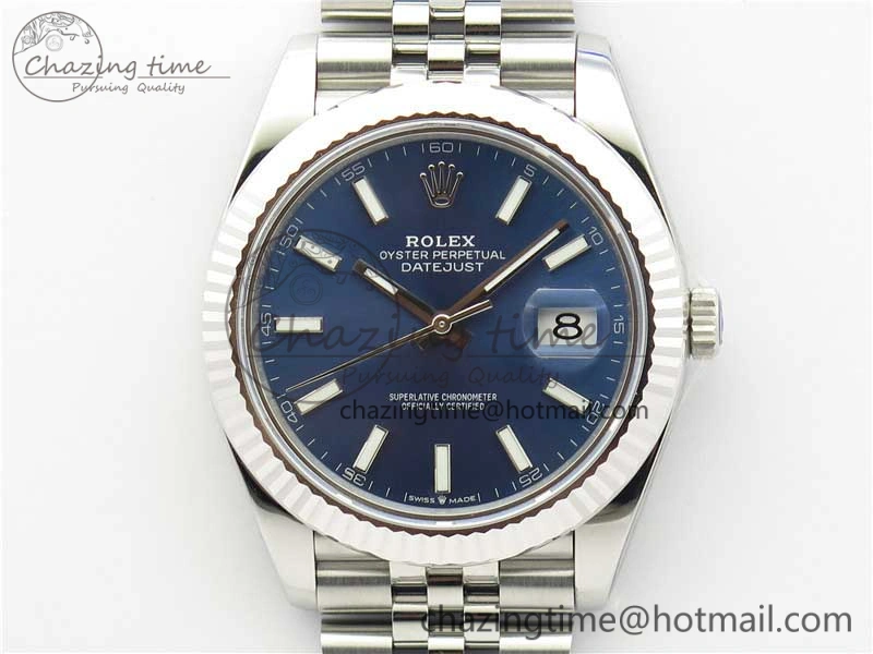 New DateJust 41 126334 ARF 1:1 Best Edition 904L Steel Blue Dial on Jubilee Bracelet A2824 V3