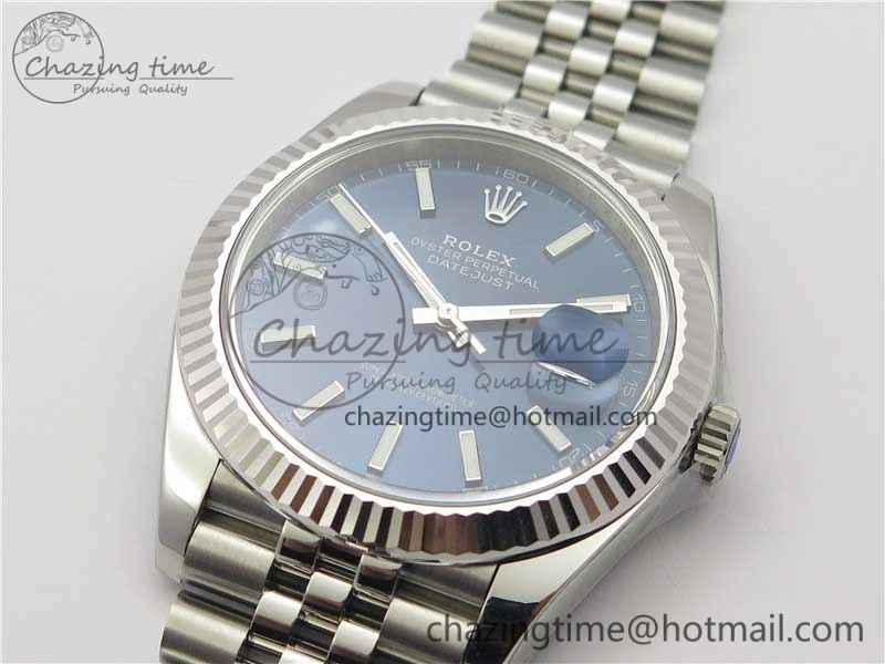 New DateJust 41 126334 ARF 1:1 Best Edition 904L Steel Blue Dial on Jubilee Bracelet A2824 V3