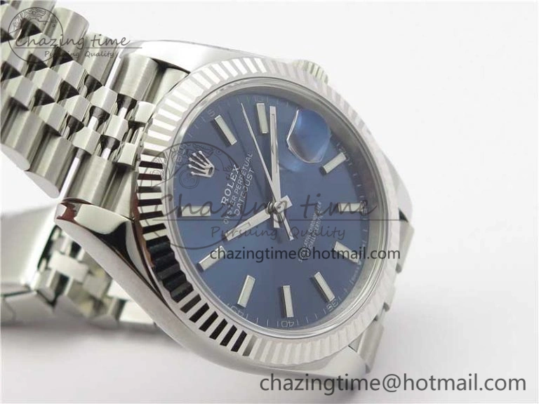 New DateJust 41 126334 ARF 1:1 Best Edition 904L Steel Blue Dial on Jubilee Bracelet A2824 V3