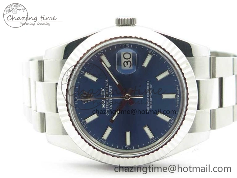 New DateJust 41 126334 ARF 1:1 Best Edition 904L Steel Blue Dial on Oyster Bracelet A2824 V3