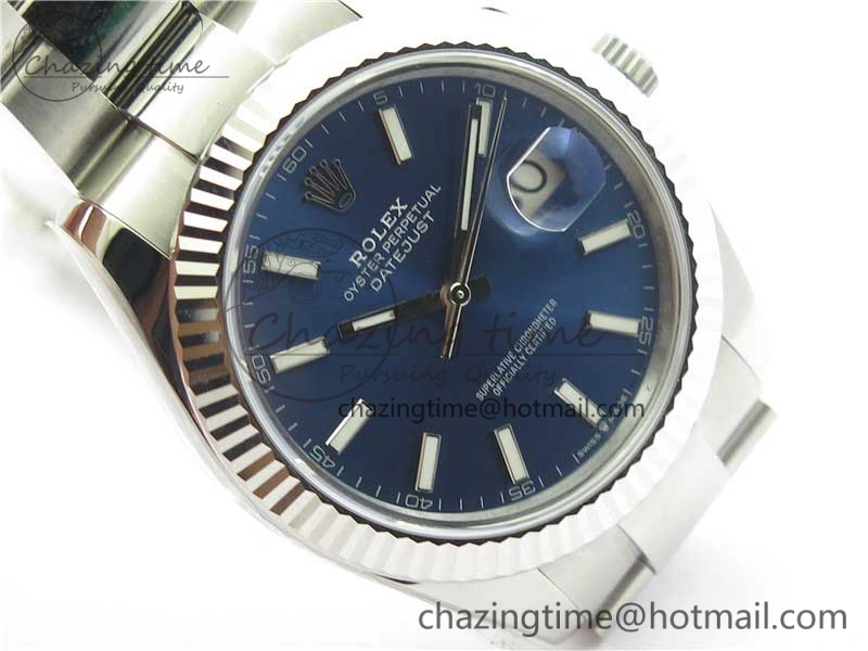 New DateJust 41 126334 ARF 1:1 Best Edition 904L Steel Blue Dial on Oyster Bracelet A2824 V3