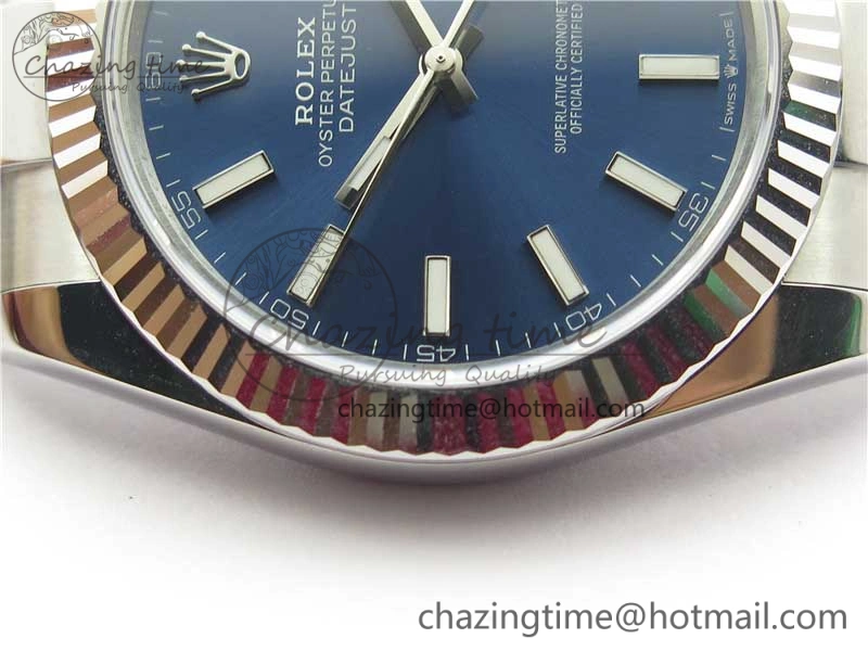New DateJust 41 126334 ARF 1:1 Best Edition 904L Steel Blue Dial on Oyster Bracelet A2824 V3