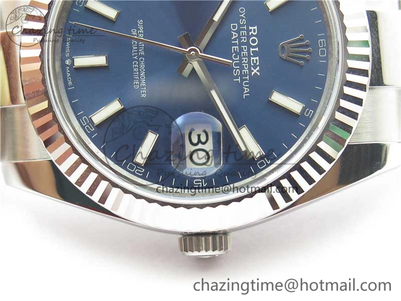 New DateJust 41 126334 ARF 1:1 Best Edition 904L Steel Blue Dial on Oyster Bracelet A2824 V3