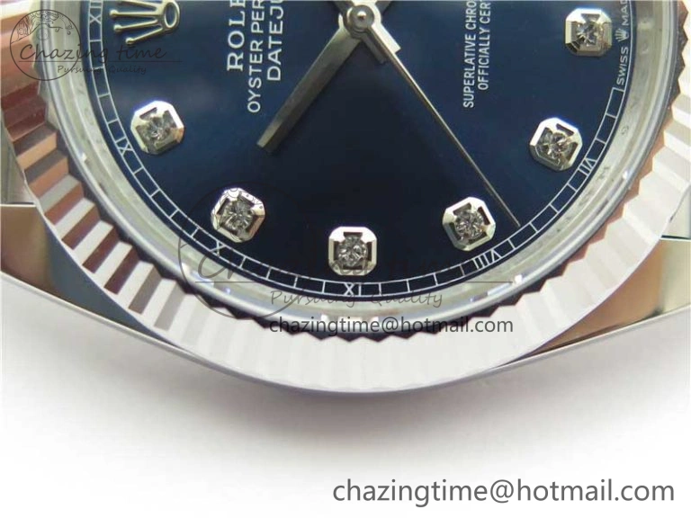 New DateJust 41 126334 ARF 1:1 Best Edition 904L Steel Blue Diamonds Dial on Jubilee Bracelet A2824
