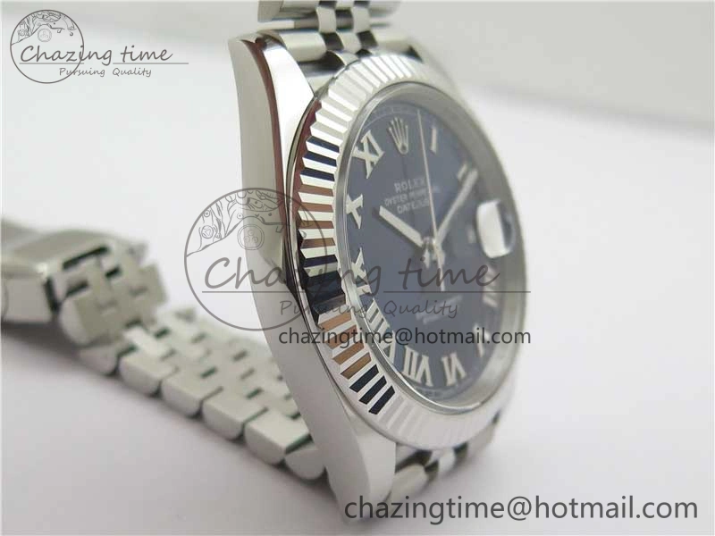 New DateJust 41 126334 ARF 1:1 Best Edition 904L Steel Blue Roman Dial on Jubilee Bracelet A2824