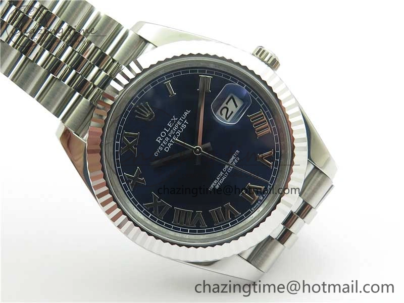 New DateJust 41 126334 ARF 1:1 Best Edition 904L Steel Blue Roman Dial on Jubilee Bracelet A2824