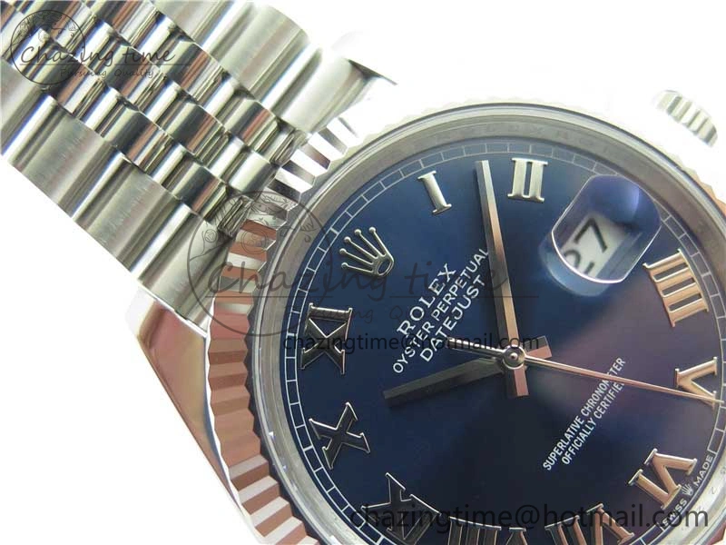 New DateJust 41 126334 ARF 1:1 Best Edition 904L Steel Blue Roman Dial on Jubilee Bracelet A2824