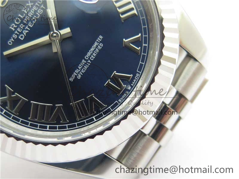 New DateJust 41 126334 ARF 1:1 Best Edition 904L Steel Blue Roman Dial on Jubilee Bracelet A2824