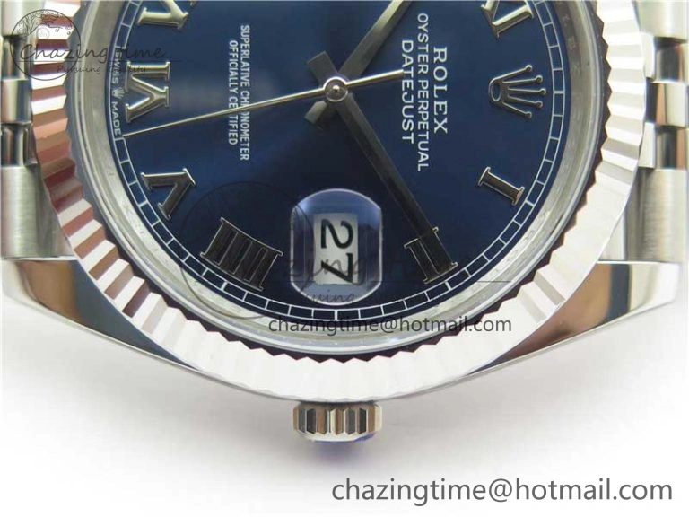New DateJust 41 126334 ARF 1:1 Best Edition 904L Steel Blue Roman Dial on Jubilee Bracelet A2824