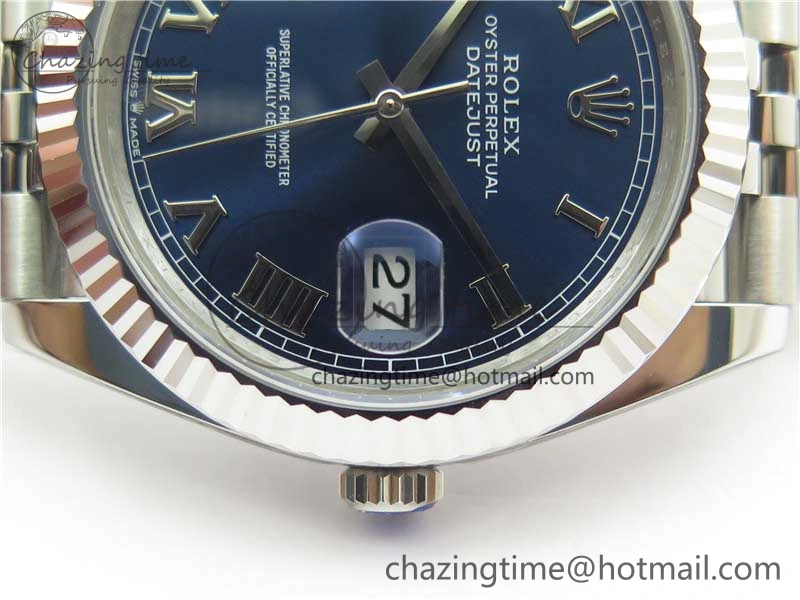 New DateJust 41 126334 ARF 1:1 Best Edition 904L Steel Blue Roman Dial on Jubilee Bracelet A2824