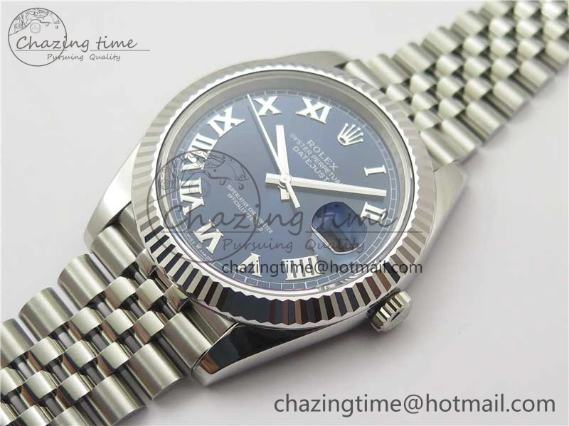 New DateJust 41 126334 ARF 1:1 Best Edition 904L Steel Blue Roman Dial on Jubilee Bracelet A2824