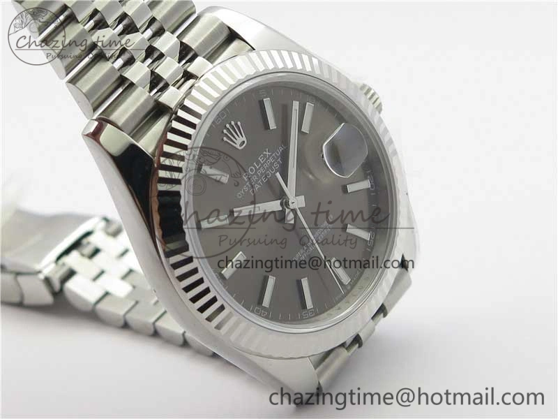 New DateJust 41 126334 ARF 1:1 Best Edition 904L Steel Gray Dial on Jubilee Bracelet A2824 V3