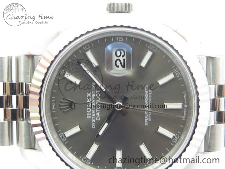 New DateJust 41 126334 ARF 1:1 Best Edition 904L Steel Gray Dial on Jubilee Bracelet A2824 V3