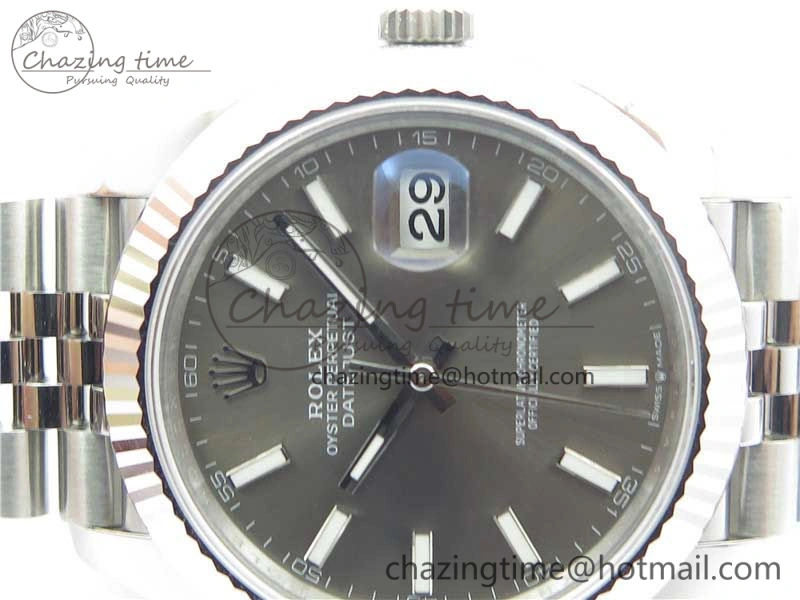 New DateJust 41 126334 ARF 1:1 Best Edition 904L Steel Gray Dial on Jubilee Bracelet A2824 V3