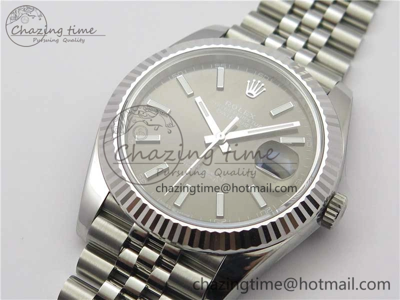 New DateJust 41 126334 ARF 1:1 Best Edition 904L Steel Gray Dial on Jubilee Bracelet A2824 V3