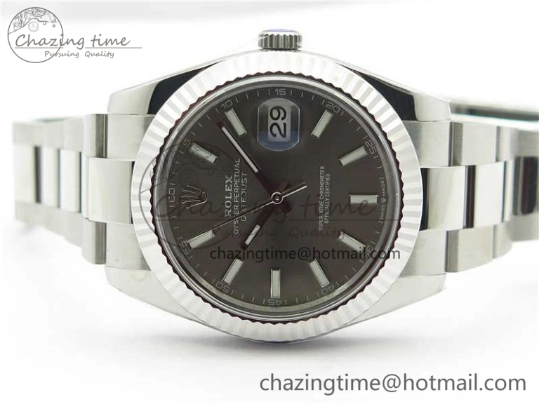New DateJust 41 126334 ARF 1:1 Best Edition 904L Steel Gray Dial on Oyster Bracelet A2824 V3