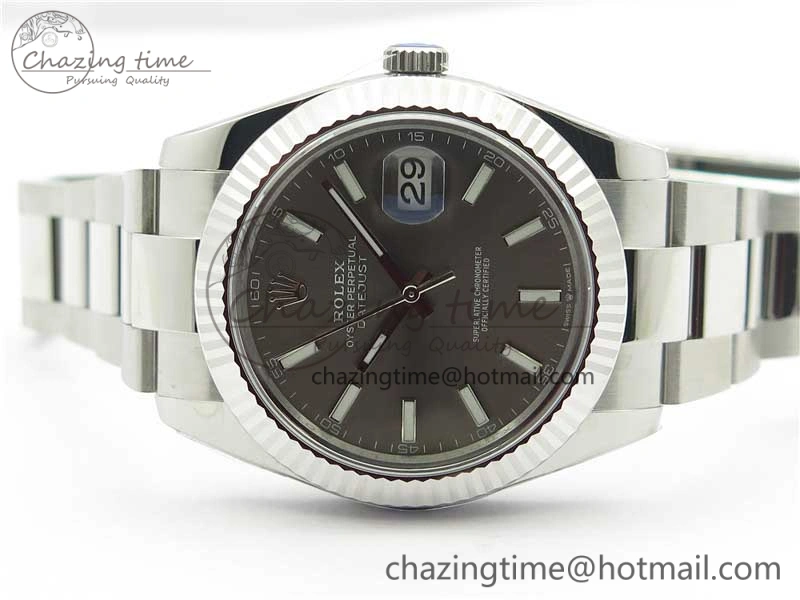 New DateJust 41 126334 ARF 1:1 Best Edition 904L Steel Gray Dial on Oyster Bracelet A2824 V3
