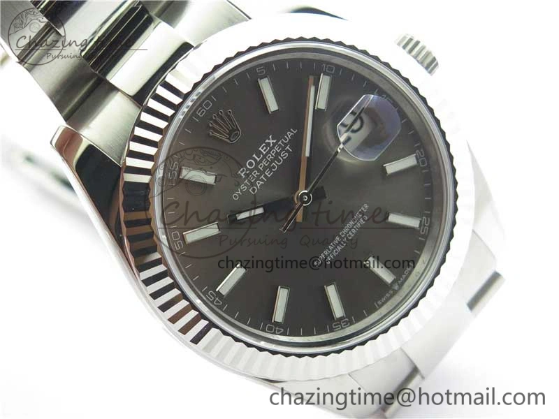 New DateJust 41 126334 ARF 1:1 Best Edition 904L Steel Gray Dial on Oyster Bracelet A2824 V3