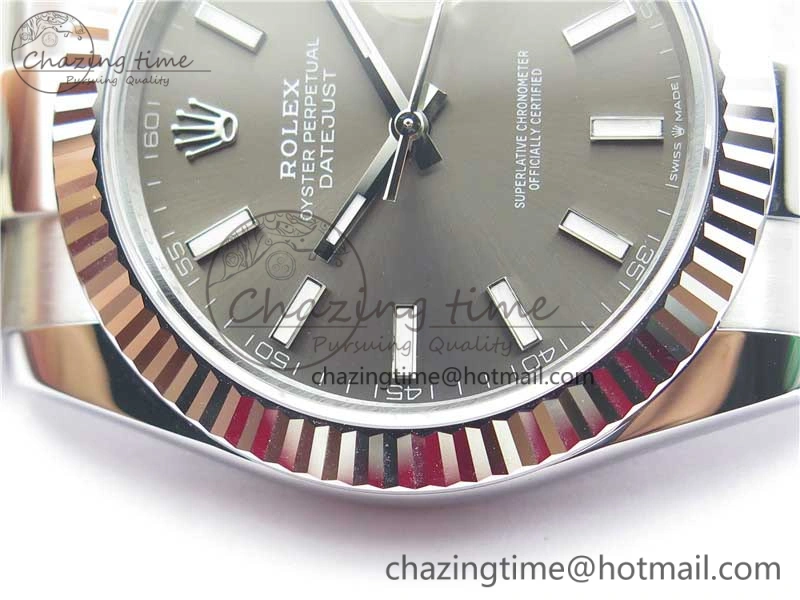 New DateJust 41 126334 ARF 1:1 Best Edition 904L Steel Gray Dial on Oyster Bracelet A2824 V3