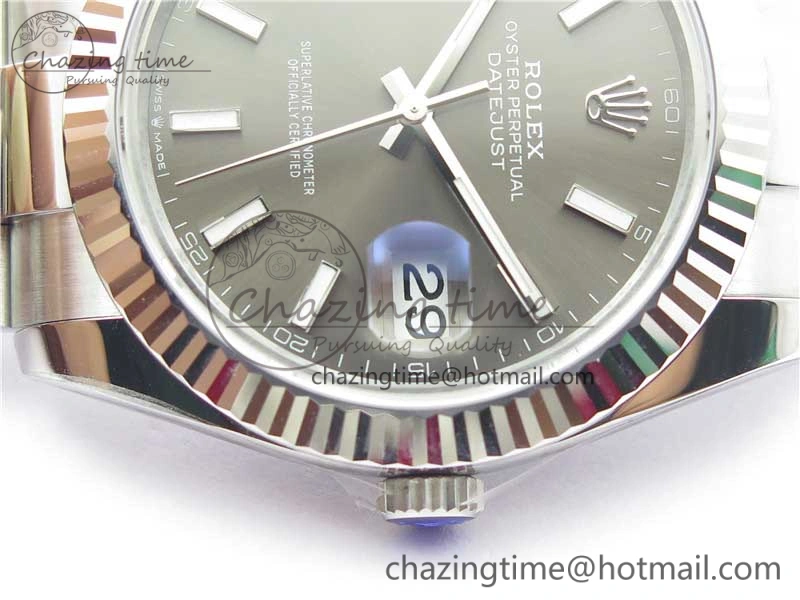 New DateJust 41 126334 ARF 1:1 Best Edition 904L Steel Gray Dial on Oyster Bracelet A2824 V3