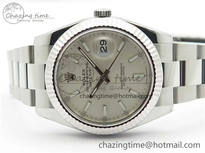 New DateJust 41 126334 ARF 1:1 Best Edition 904L Steel Silver Dial on Oyster Bracelet A2824 V3