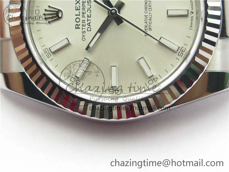 New DateJust 41 126334 ARF 1:1 Best Edition 904L Steel Silver Dial on Oyster Bracelet A2824 V3