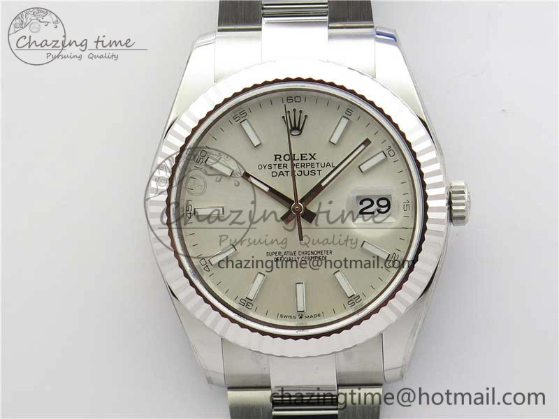 New DateJust 41 126334 ARF 1:1 Best Edition 904L Steel Silver Dial on Oyster Bracelet A2824 V3