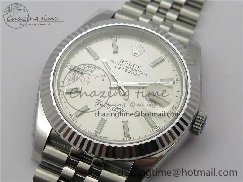 New DateJust 41 126334 ARF 1:1 Best Edition 904L Steel White Dial on Jubilee Bracelet A2824 V3