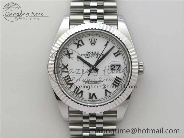 New DateJust 41 126334 ARF 1:1 Best Edition 904L Steel White Roman Dial on Jubilee Bracelet A2824