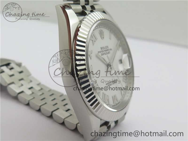 New DateJust 41 126334 ARF 1:1 Best Edition 904L Steel White Roman Dial on Jubilee Bracelet A2824