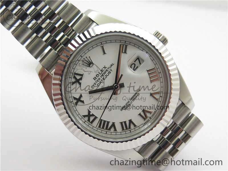 New DateJust 41 126334 ARF 1:1 Best Edition 904L Steel White Roman Dial on Jubilee Bracelet A2824