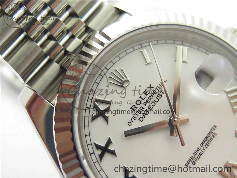New DateJust 41 126334 ARF 1:1 Best Edition 904L Steel White Roman Dial on Jubilee Bracelet A2824