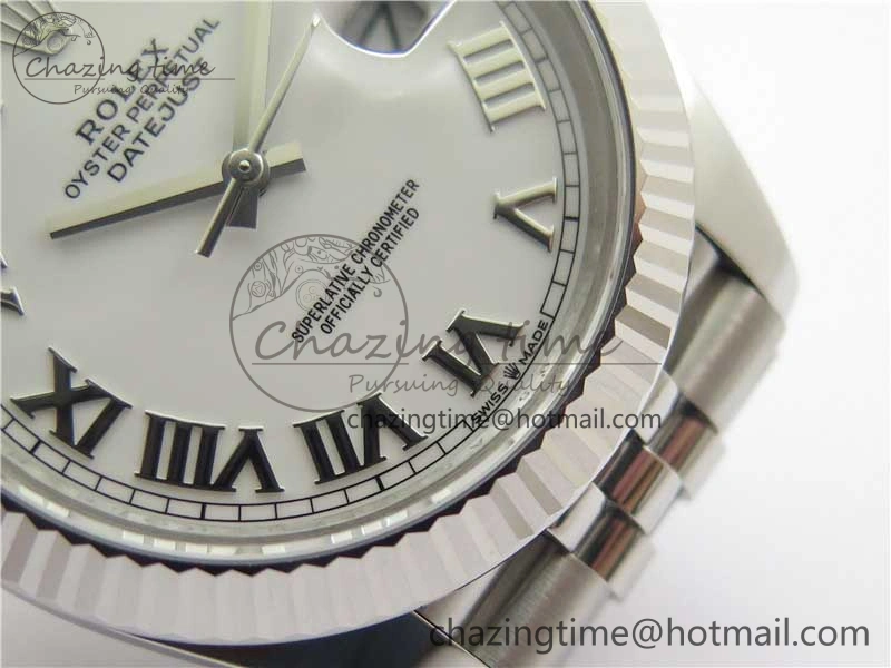 New DateJust 41 126334 ARF 1:1 Best Edition 904L Steel White Roman Dial on Jubilee Bracelet A2824