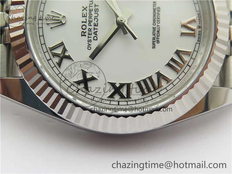 New DateJust 41 126334 ARF 1:1 Best Edition 904L Steel White Roman Dial on Jubilee Bracelet A2824