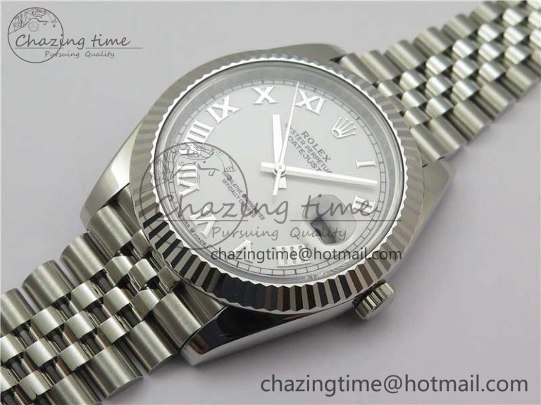 New DateJust 41 126334 ARF 1:1 Best Edition 904L Steel White Roman Dial on Jubilee Bracelet A2824