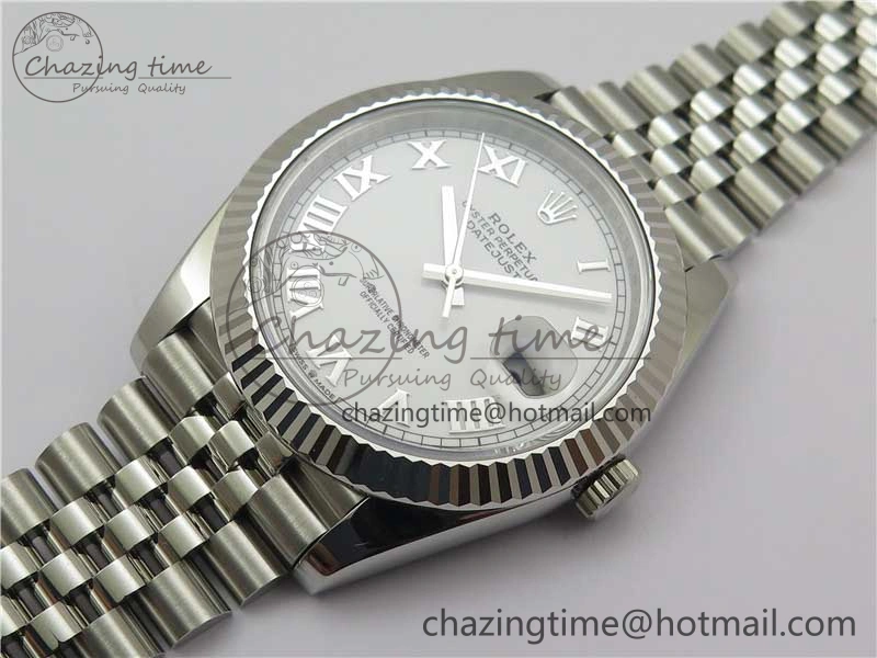 New DateJust 41 126334 ARF 1:1 Best Edition 904L Steel White Roman Dial on Jubilee Bracelet A2824