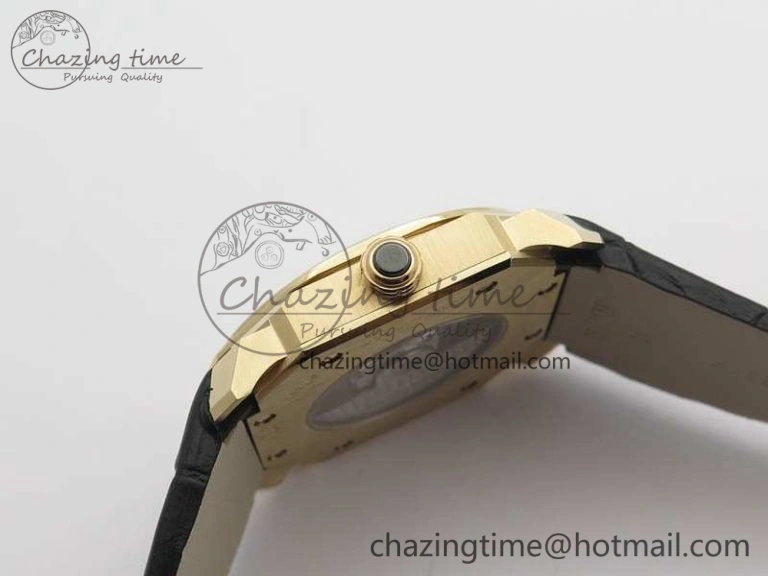 OCTO 12028 RG JL Best Edition Black Dial On Black Leather Strap A2824