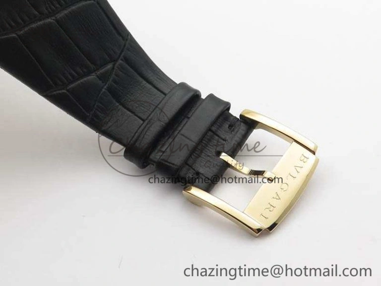 OCTO 12028 RG JL Best Edition Black Dial On Black Leather Strap A2824