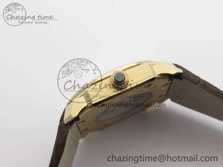 OCTO 12028 RG JL Best Edition White Dial On Brown Leather Strap A2824