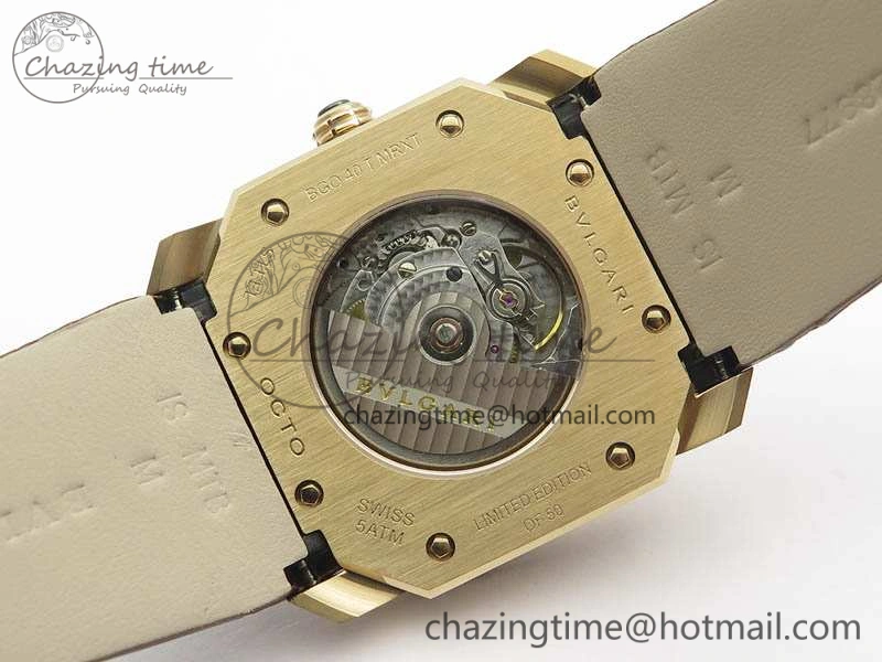 OCTO 12028 RG JL Best Edition White Dial On Brown Leather Strap A2824