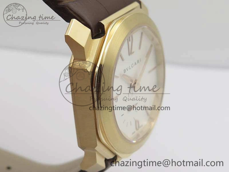 OCTO 12028 RG JL Best Edition White Dial On Brown Leather Strap A2824