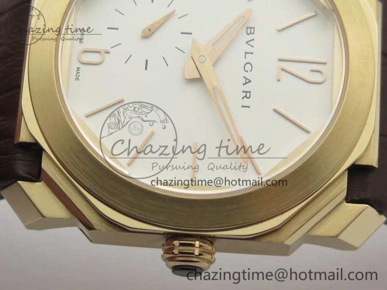 OCTO 12028 RG JL Best Edition White Dial On Brown Leather Strap A2824