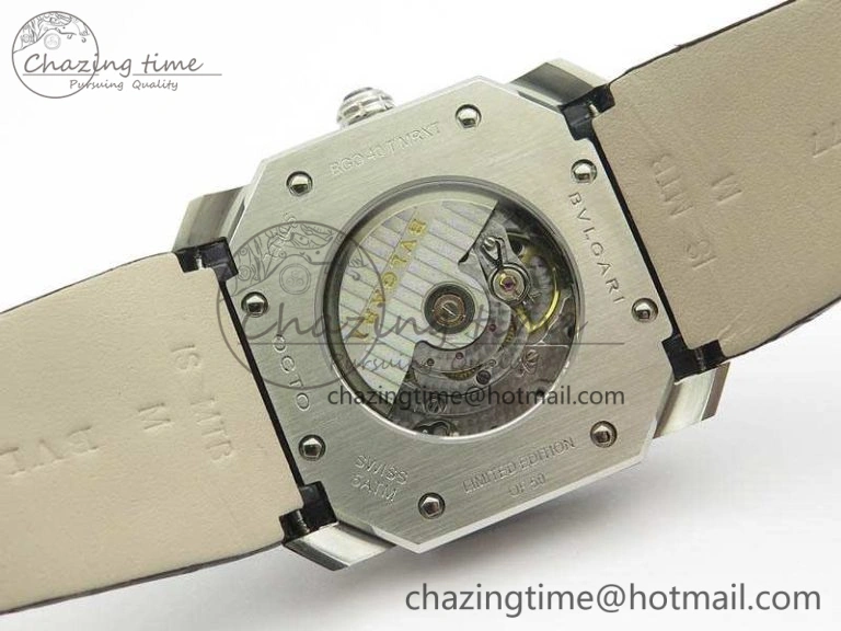 OCTO 12028 SS JL Best Edition White Dial On Black Leather Strap A2824