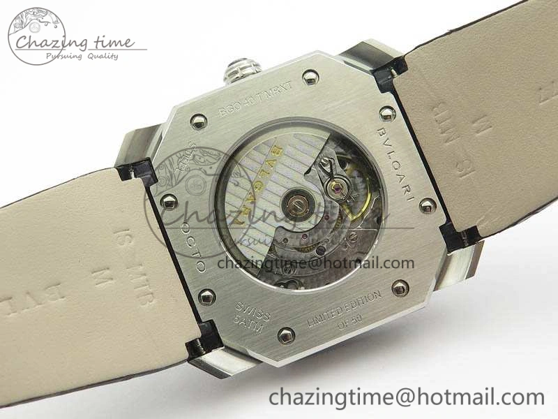 OCTO 12028 SS JL Best Edition White Dial On Black Leather Strap A2824