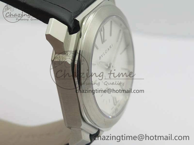 OCTO 12028 SS JL Best Edition White Dial On Black Leather Strap A2824