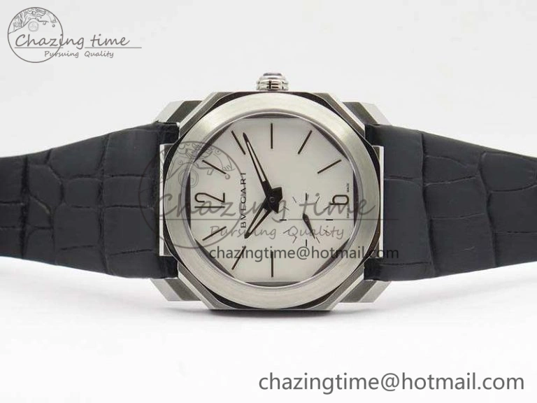 OCTO 12028 SS JL Best Edition White Dial On Black Leather Strap A2824