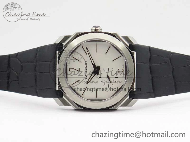 OCTO 12028 SS JL Best Edition White Dial On Black Leather Strap A2824