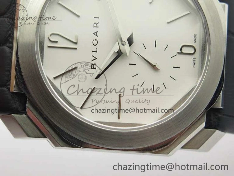 OCTO 12028 SS JL Best Edition White Dial On Black Leather Strap A2824