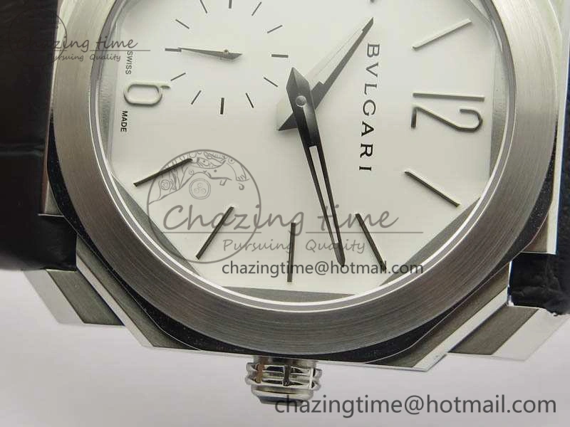 OCTO 12028 SS JL Best Edition White Dial On Black Leather Strap A2824