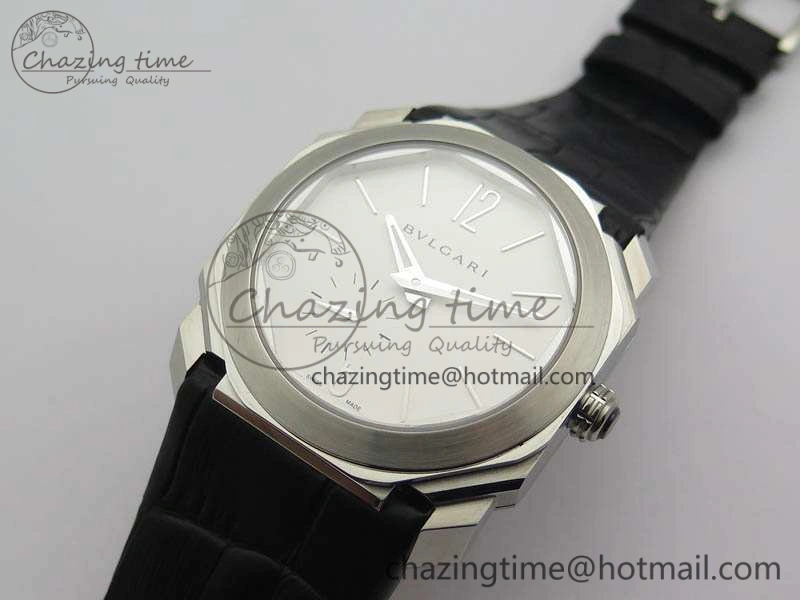 OCTO 12028 SS JL Best Edition White Dial On Black Leather Strap A2824